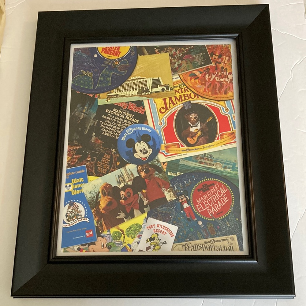 Walt Disney vintage style memorabilia poster